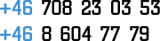 ���: 8 10 46 708 23 03 53, 8 10 46 8 604 77 79